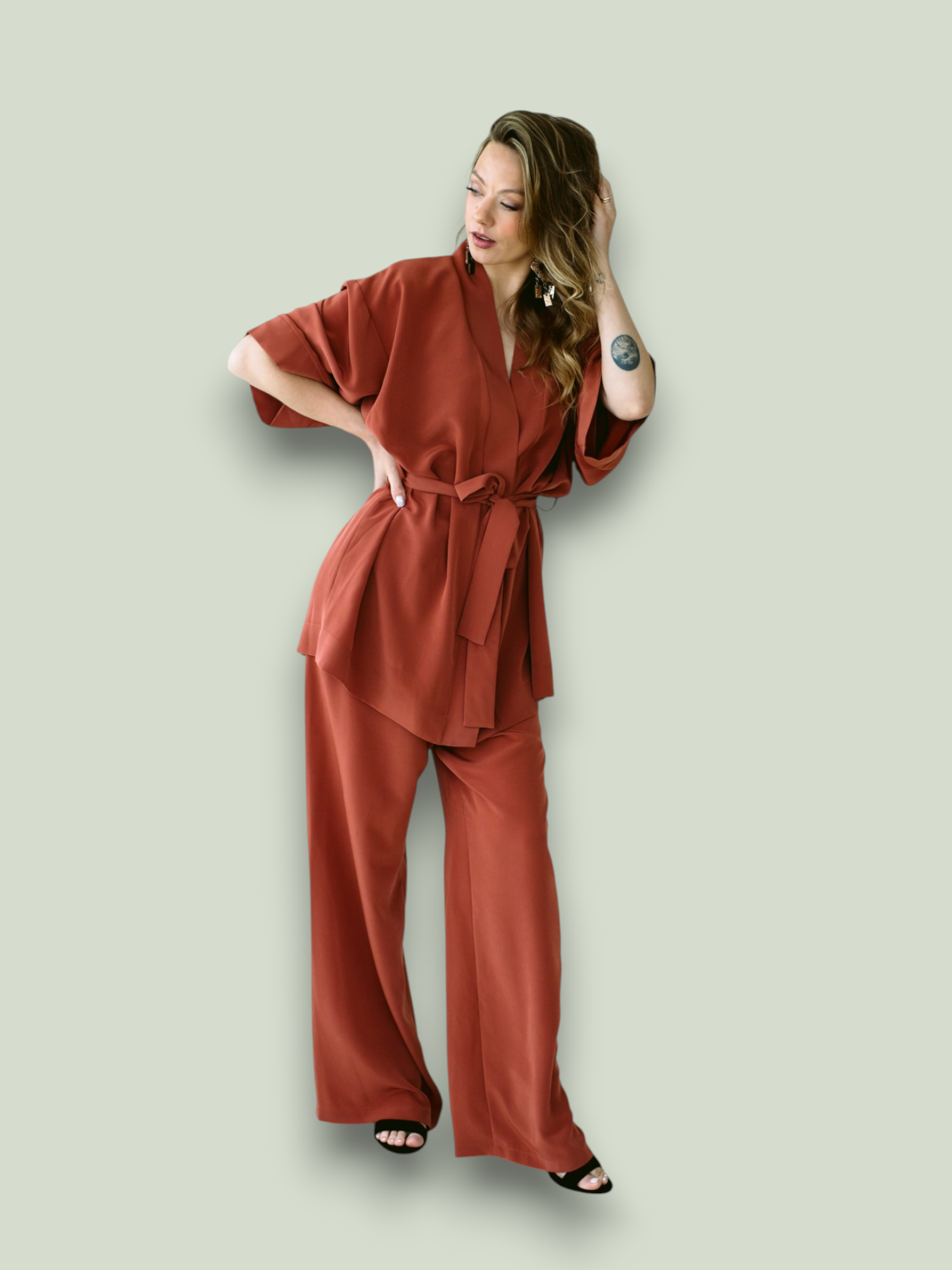 Terrakota minikimono ja püksid - Image 3
